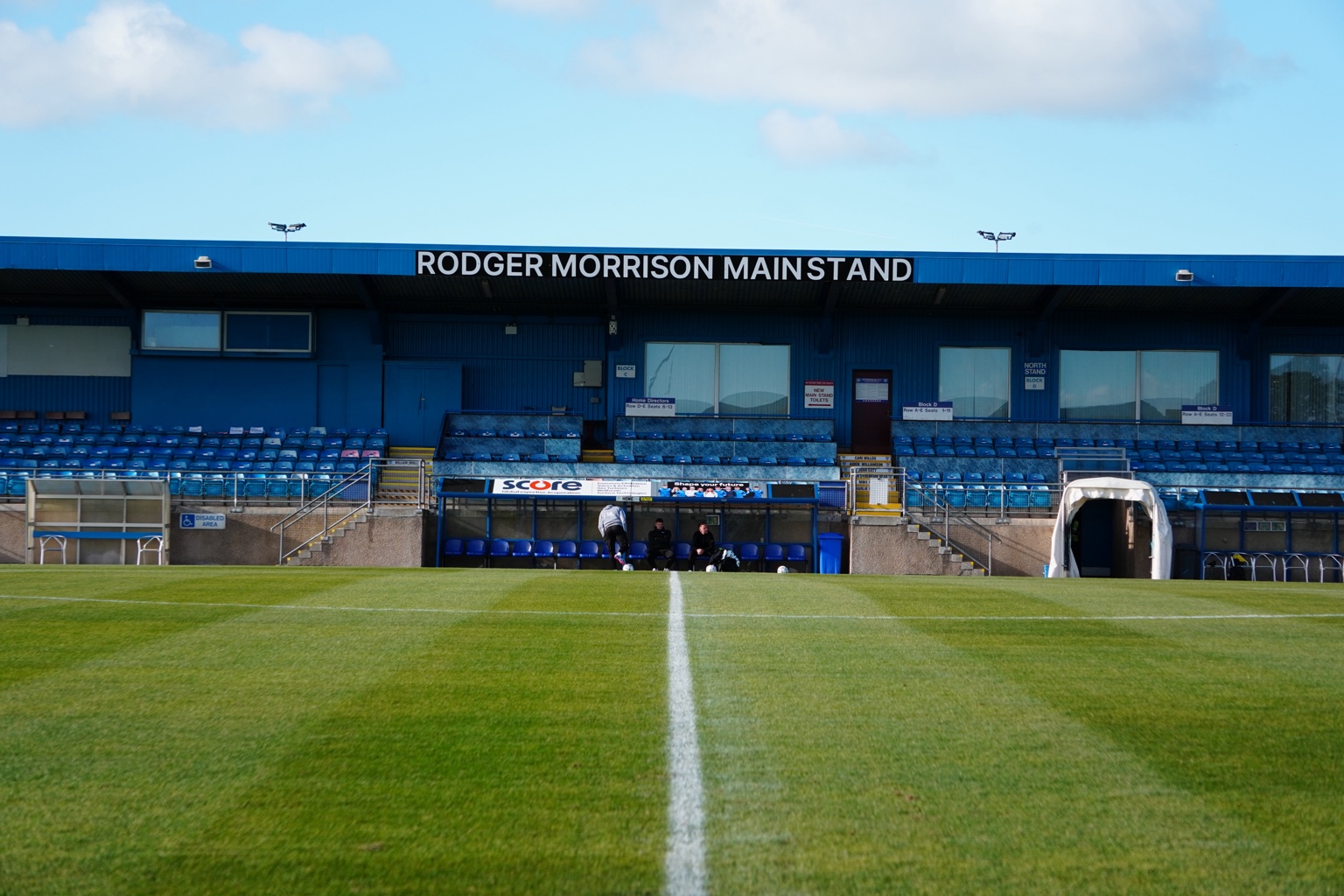 Rodger Morrison Main Stand at Balmoral Stadium